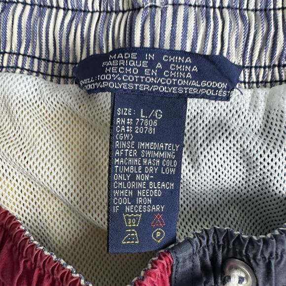 Tommy Hilfiger Swim Shorts Mens Large Sail Crest Colorblock Trunks Swimwear - Picture 4 of 10